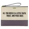 Disney Kate Spade Clutch Bag - Faith Trust And Pixie Dust - Canvas