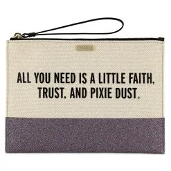 Disney Kate Spade Clutch Bag - Faith Trust And Pixie Dust - Canvas