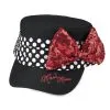 Disney Hat - Baseball Cap - Minnie Mouse Flat Top - Sequined Bow