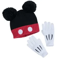 Disney Hat And Glove Set - Mickey Mouse Signature - Youth