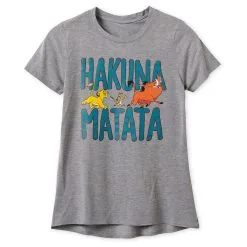 Disney T-Shirt For Women - Lion King - Hakuna Matata - Gray