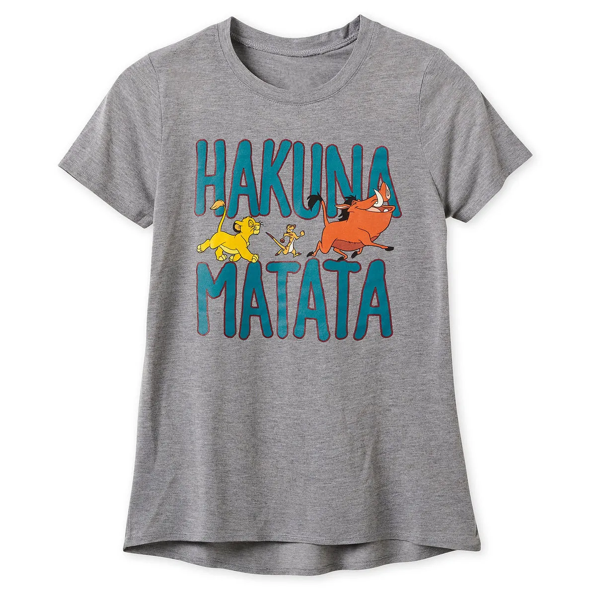Disney T-Shirt For Women - Lion King - Hakuna Matata - Gray 1 Disney T-Shirt For Women - Lion King - Hakuna Matata - Gray