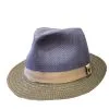 Disney Hat - Fedora Hat - Mickey Mouse Band - Blue Wicker