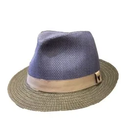 Disney Hat - Fedora Hat - Mickey Mouse Band - Blue Wicker