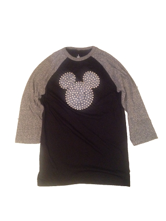 Disney Shirt For Women - Mickey Mouse Icon Dotted Raglan Top 1 Disney Shirt For Women - Mickey Mouse Icon Dotted Raglan Top