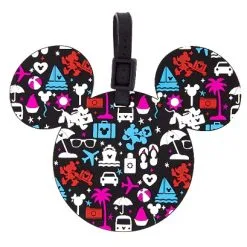 Disney Luggage Bag Tag - TAG - Character Icons - Black