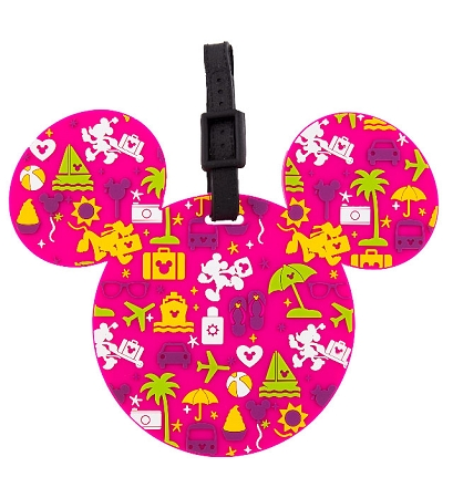 Disney Luggage Bag Tag - TAG - Character Icons - Pink 1 Disney Luggage Bag Tag - TAG - Character Icons - Pink