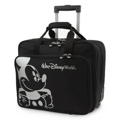 Disney Rolling Luggage - Mickey Mouse Design - Black And White - 15"