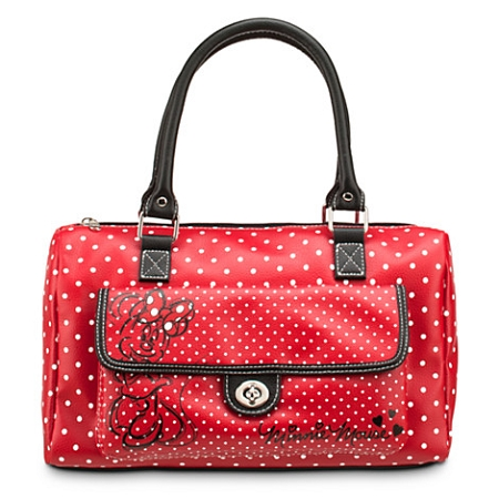 Disney Purse Bag - Minnie Mouse Polka Dot Barrel Bag - Red 1 Disney Purse Bag - Minnie Mouse Polka Dot Barrel Bag - Red