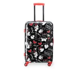 Disney Rolling Luggage - Mickey And Minnie Mouse Faces - 26"