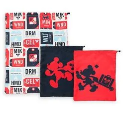 Disney Cinch Sack Set - TAG - Mickey And Minnie - 3 Piece