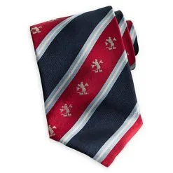 Disney Silk Tie - Mickey Mouse - Striped Red White Blue