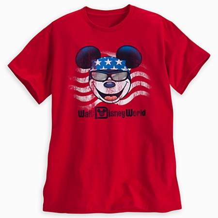 Disney Shirt For Adults - Mickey Mouse Americana Tee - Red 1 Disney Shirt For Adults - Mickey Mouse Americana Tee - Red