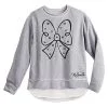 Disney Sweatshirt For Women - Minnie Mouse Bow Fashion - Gray
