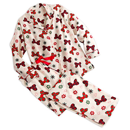 Disney Pajama Set For Women - Holiday Minnie Mouse Bow - Flannel 1 Disney Pajama Set For Women - Holiday Minnie Mouse Bow - Flannel
