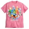 Disney Shirt For Adults - 2014 Sorcerer Mickey And Friends Tee - Pink
