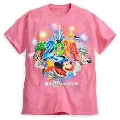 Disney Shirt For Adults - 2014 Sorcerer Mickey And Friends Tee - Pink