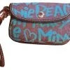 Disney Dooney And Bourke Bag - Peace, Love, Mickey Denim - Wristlet