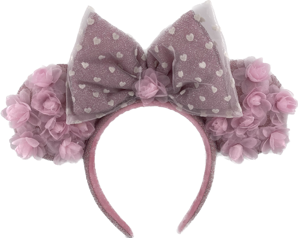 Disney Ears Headband - Minnie Mouse - Hearts And Petals 1 Disney Ears Headband - Minnie Mouse - Hearts And Petals