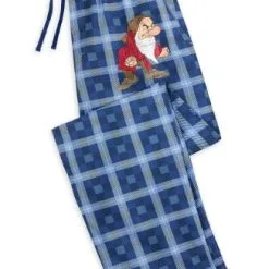 Disney Sleep Pants For Men - Grumpy - Blue Plaid