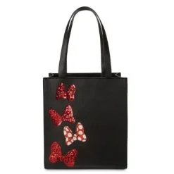 Disney Tote Bag - Minnie Mouse Sequined Bow - Black