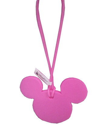 Disney Luggage Bag Tag - Mickey Mouse Icon - Pink -Cheap Adult Store