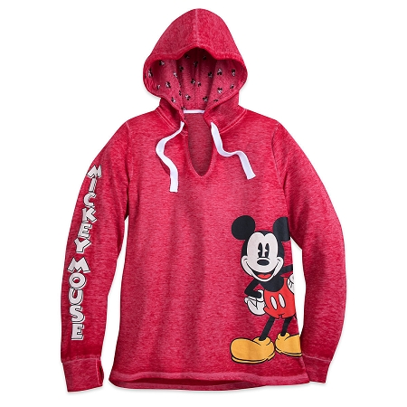 Disney Pullover For Women - Classic Mickey Mouse Hooded Top - Red 1 Disney Pullover For Women - Classic Mickey Mouse Hooded Top - Red