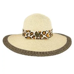 Disney Straw Hat For Women - Animal Kingdom - Animal Print