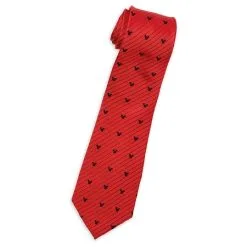 Disney Silk Tie - Mickey Mouse Striped - Red