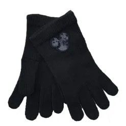 Disney Gloves For Adults - Mickey Mouse Icon Sequined - Black