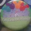 Disney Souvenir Button - Mickey Mouse Balloons - I'm Celebrating