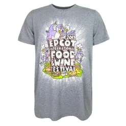 Disney Shirt For Adults - 2017 Epcot Food & Wine - Passholder - Gray