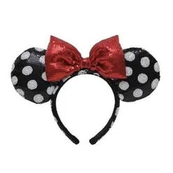 Disney Ears Headband Hat - Minnie Mouse Polka Dot - Black And White