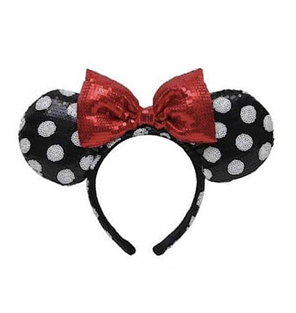 Disney Ears Headband Hat - Minnie Mouse Polka Dot - Black And White 1 Disney Ears Headband Hat - Minnie Mouse Polka Dot - Black And White