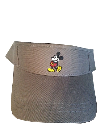 Disney Sun Visor Hat - Mickey Mouse Standing - Gray 1 Disney Sun Visor Hat - Mickey Mouse Standing - Gray
