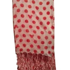 Disney Scarf - Mickey Mouse Polka Dots Icons - Red & White