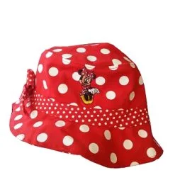 Disney Girls Sun Hat - Minnie Mouse With Polka Dots - Red