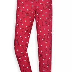 Disney Leggings For Women - Minnie Mouse Red Bow