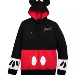 Disney Zip Hoodie For Men - Mickey Mouse Costume With Ears