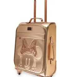 Disney Loungefly Rolling Luggage - Minnie Mouse - Briar Rose Gold