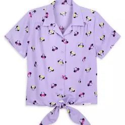 Disney Blouse For Women - Minnie Mouse Ear Headband - Purple