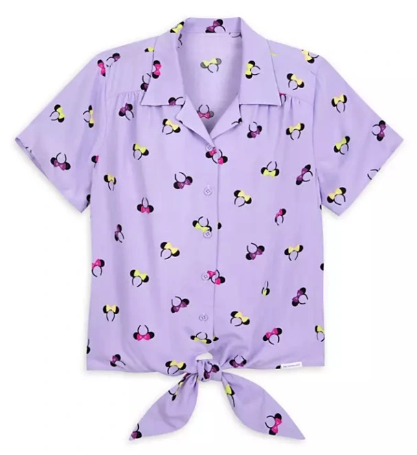 Disney Blouse For Women - Minnie Mouse Ear Headband - Purple 1 Disney Blouse For Women - Minnie Mouse Ear Headband - Purple