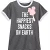Disney Shirt For Women - Happiest Snacks On Earth - Gray