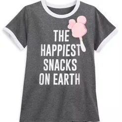 Disney Shirt For Women - Happiest Snacks On Earth - Gray