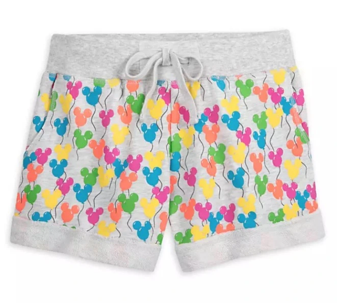 Disney Shorts For Women - Mickey Mouse Balloons - Gray 1 Disney Shorts For Women - Mickey Mouse Balloons - Gray