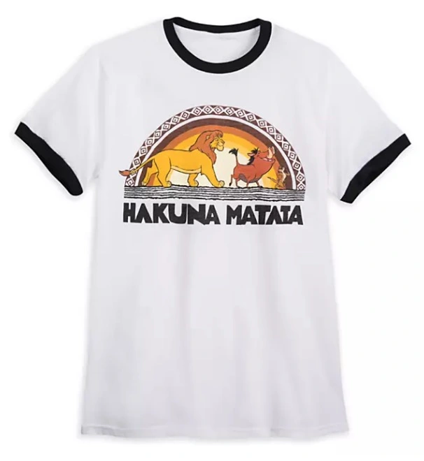 Disney T-Shirt For Adults - The Lion King - Hakuna Matata - White 1 Disney T-Shirt For Adults - The Lion King - Hakuna Matata - White