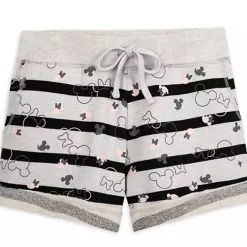 Disney Shorts For Women - Mickey And Minnie Icon Striped