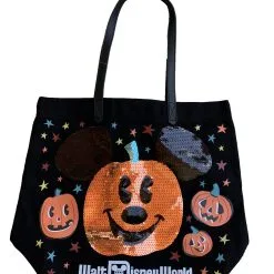 Disney Tote Bag - Halloween Mickey Mouse Pumpkin - Sequin