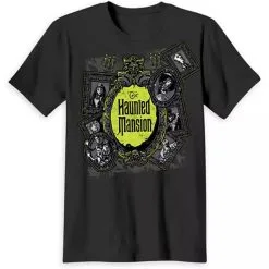 Disney Adult T-Shirt - The Haunted Mansion Logo - Gray