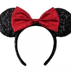 Disney Ears Headband - Minnie Mouse Sequined - Red Bow